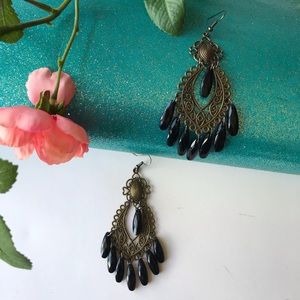 Boho hanging beaded earrings